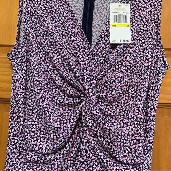 Michael Michael Kors Navy Floral Jumpsuit Size Medium NWT - Picture 8 of 9